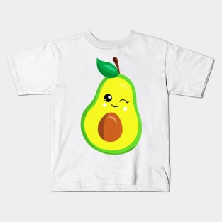 Avocado Costume Vegan Winking Cute Avocado Girls Kids gift Kids T-Shirt